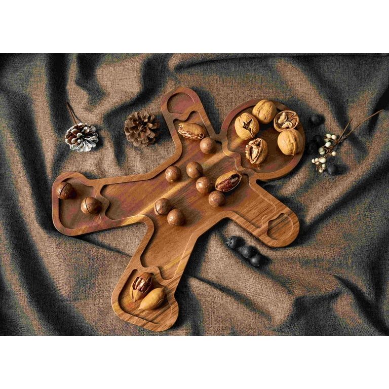 Acacia Wood Gingerbread Man Charcuterie Board, 15" x 11.5", by Holiday Time | Walmart (US)