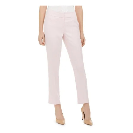Kasper Womens Petites Herringbone Mid Rise Dress Pants Pink 10P | Walmart (US)
