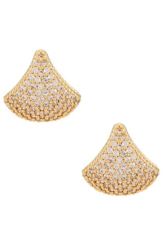 Diamond Stud Earrings in Clear & Gold | Revolve Clothing (Global)