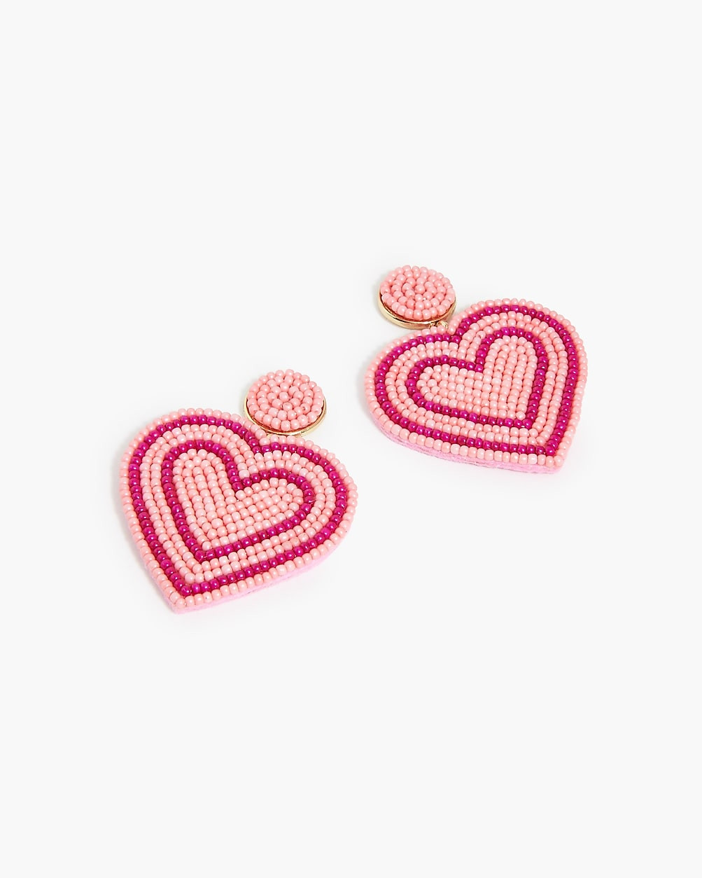Beaded heart earrings | J.Crew Factory