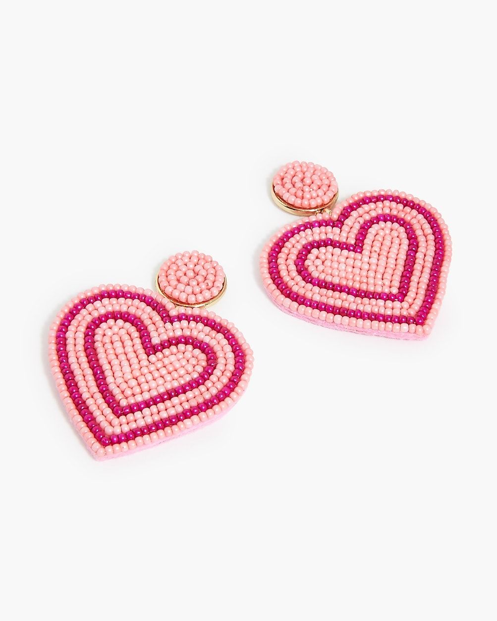 Beaded heart earrings | J.Crew Factory