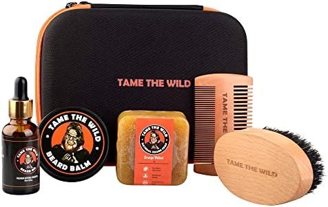 Amazon.com: Tame the Wild's Premium Beard Grooming Kit for Men - Natural Beard Growth Kit - Inclu... | Amazon (US)