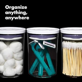 OXO Good Grips 3-Piece Mini Round POP Canisters | Includes three 0.6 Qt/0.6 L Containers | Airtig... | Amazon (US)
