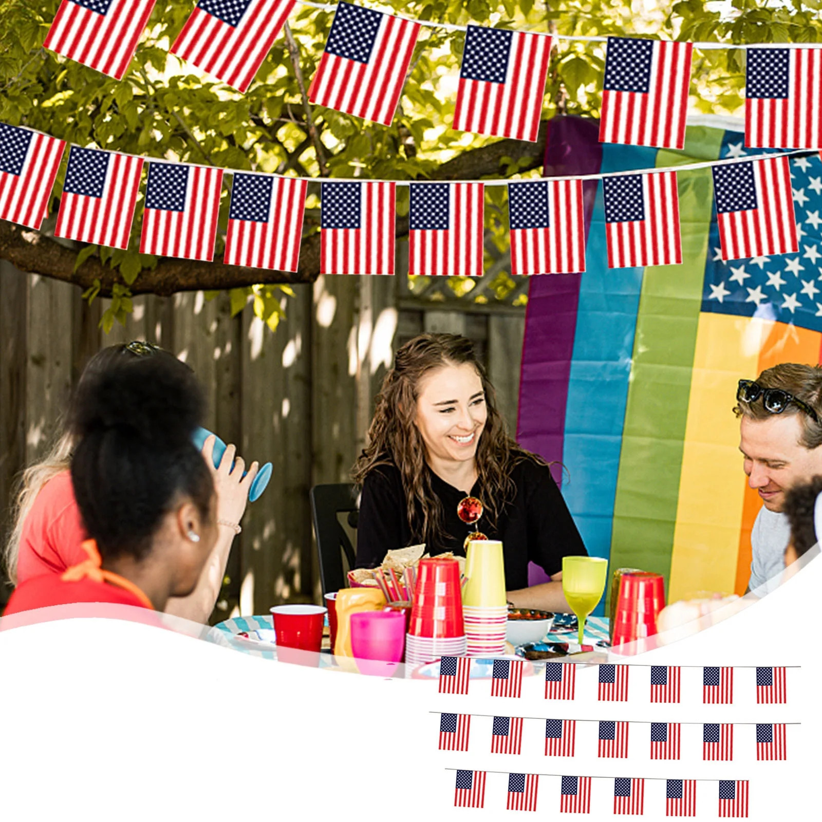 20pcs Mini USA Flag Set - Independence Day Patriotic Banners for Fireplace, Party & Memorial Day ... | Walmart (US)