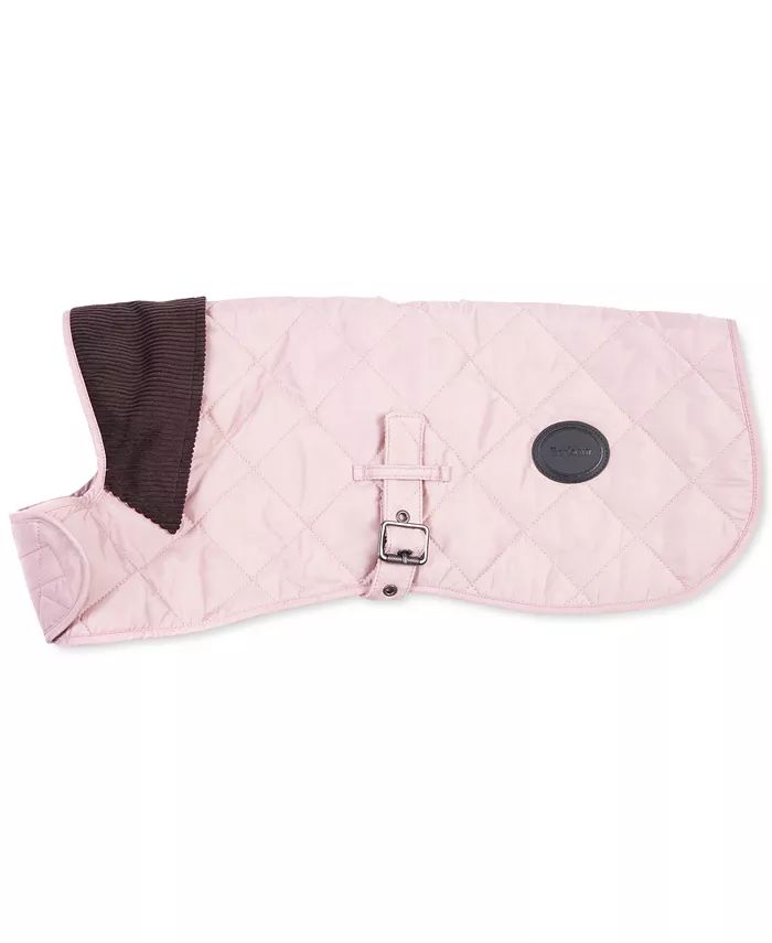 Diamond-Quilted Tartan-Lined Buckle Dog Coat | Macy's