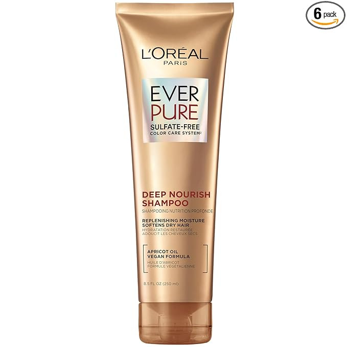 L'Oreal Paris Shampoo, Sulfate Free, Triple Action Hydration for Dry Hair, EverPure, 8.5 Fl Oz (P... | Amazon (US)