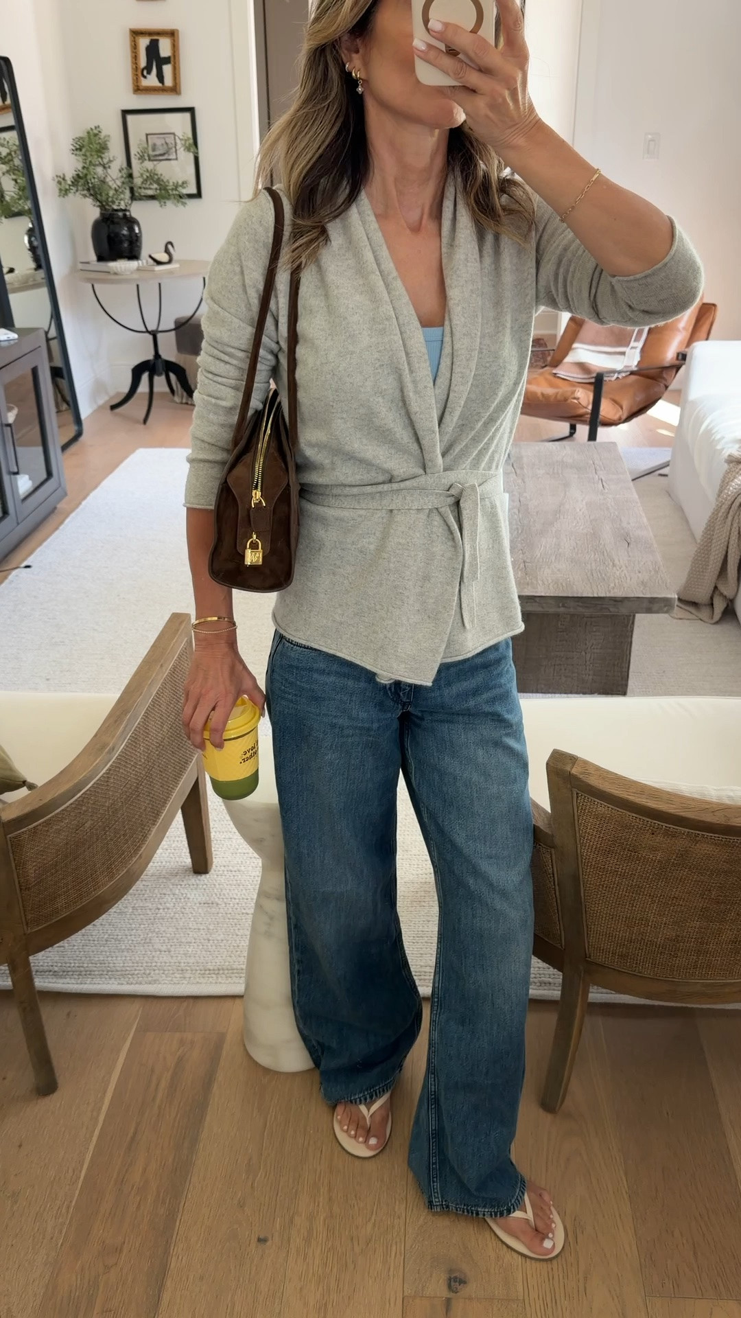-cashmere cardigan I’ve had for years! Sz S
-tank sz S 
-jeans TTS