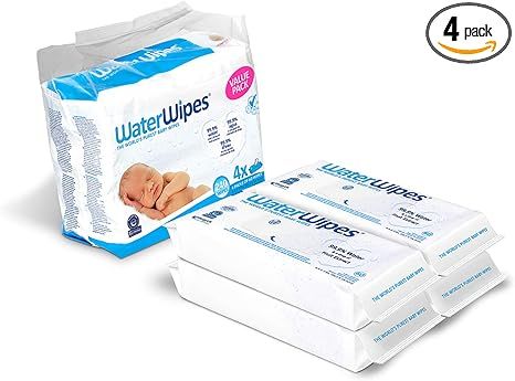 Baby Wipes, WaterWipes Sensitive Baby Diaper Wipes, 99.9% Water, Unscented & Hypoallergenic, for ... | Amazon (US)