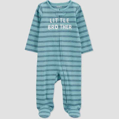 Carter's Just One You® Baby Boys' Striped Little Brother Sleep N' Play - Blue | Target