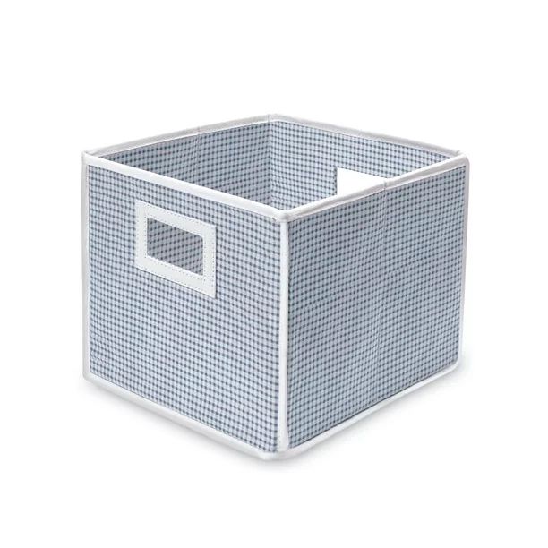 Folding Nursery Basket/Storage Cube-Fabric:Blue Gingham - Walmart.com | Walmart (US)