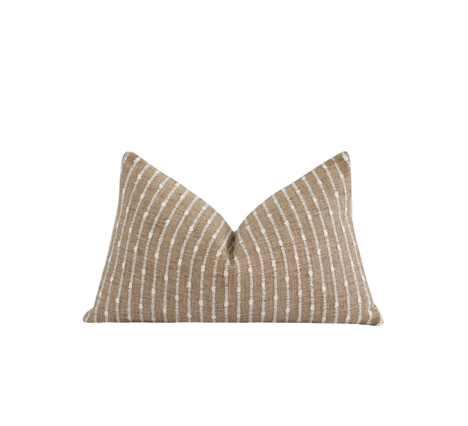 Tan Ivory Lumbar Pillow Cover With Hidden Zipper, 12x18 12x20 12x24 Cozy Pillow Cover, Chunky Wov... | Etsy (US)