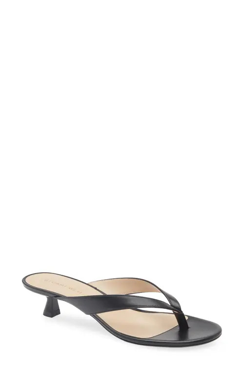 Stuart Weitzman Rio Kitten Heel Sandal in Black at Nordstrom, Size 8.5 | Nordstrom