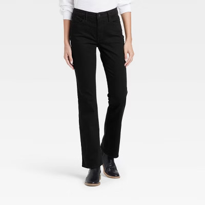 Women's High-Rise Bootcut Jeans - Universal Thread™ Black Denim 00 | Target