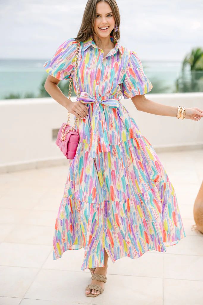 It's Your Choice Pink Abstract Maxi Dress | The Mint Julep Boutique