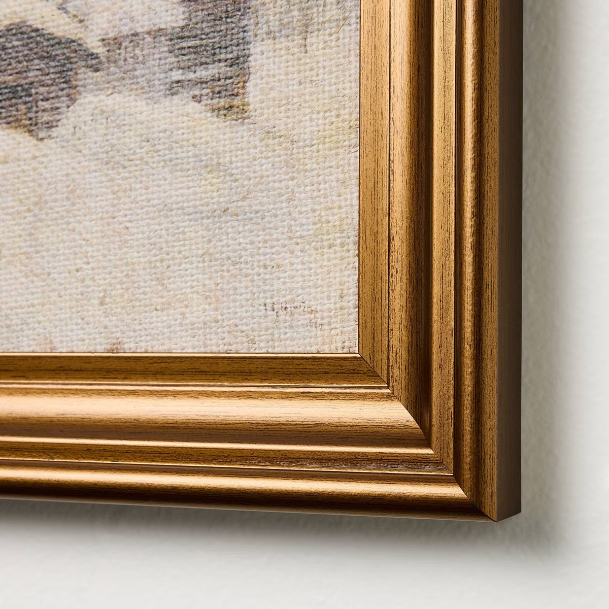 10"x11" Snowy Cabin Burlap Framed Wall Art - Hearth & Hand™ with Magnolia | Target