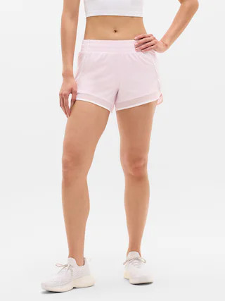 Mesh Racer Run Mid Rise 4" Short | Athleta