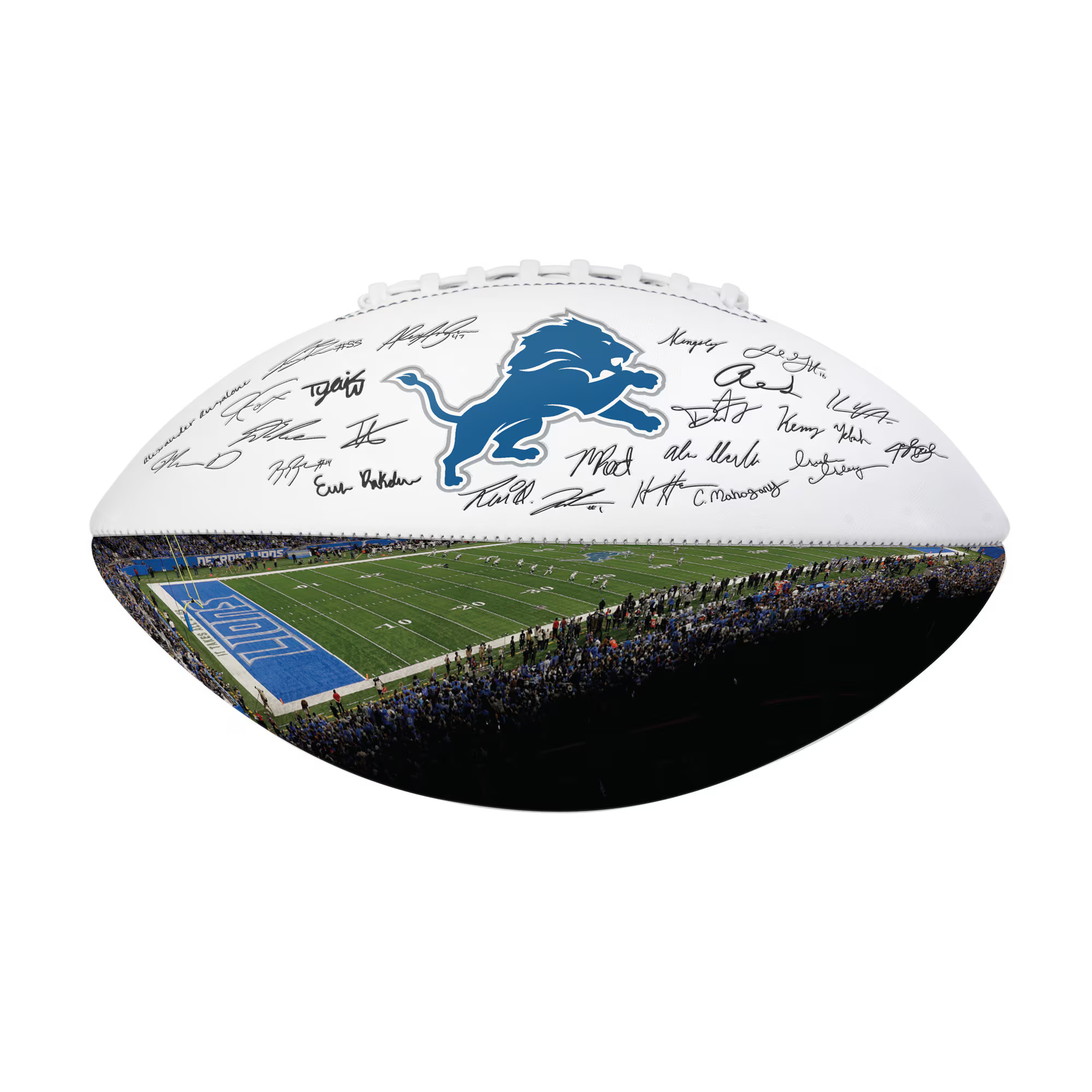 Detroit Lions Logo Brands 2025 Autograph Signature Football | Fanatics