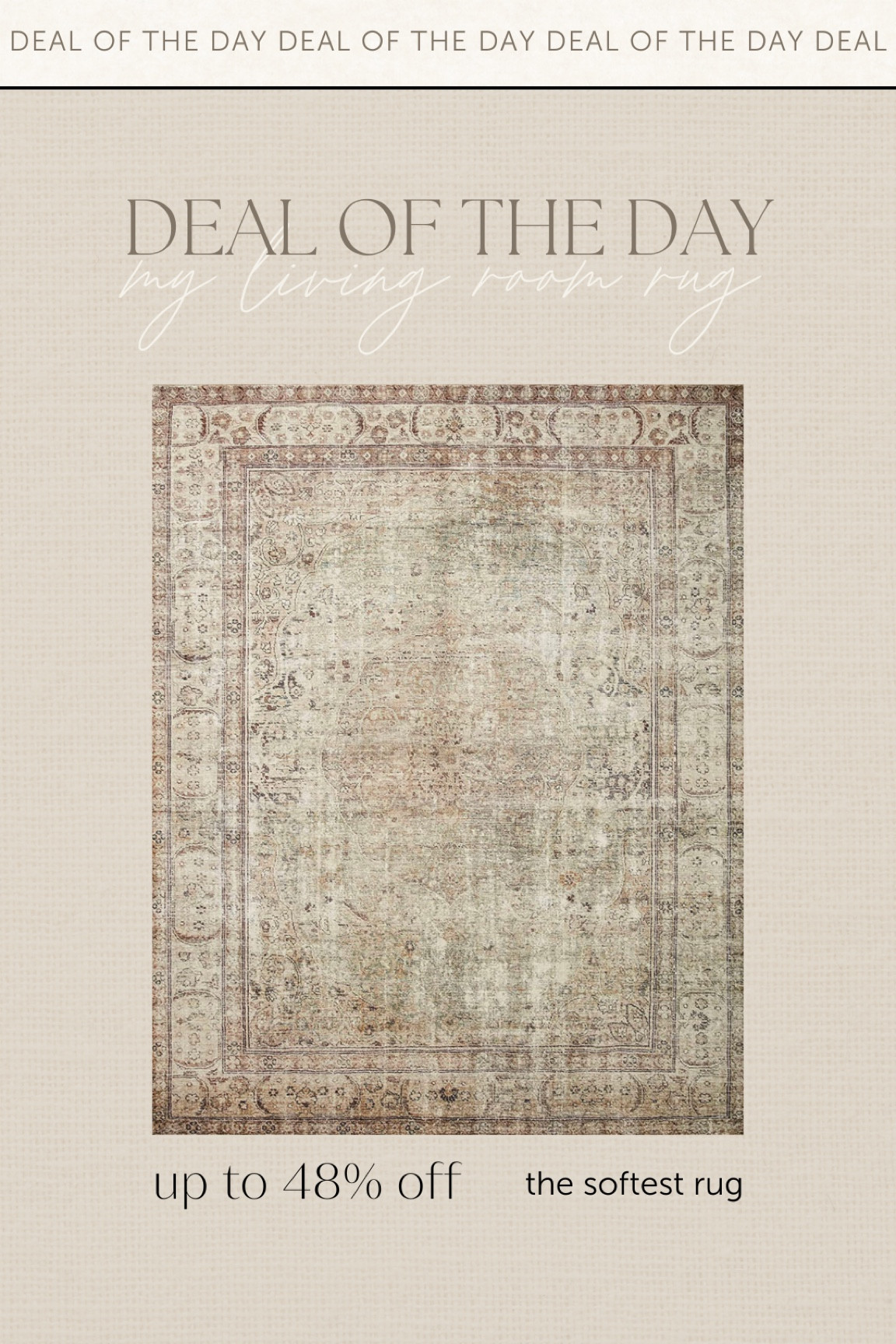 Deal of the day // loloi area rug #rug #homedecor #livingroom #bedroom #amazon #amazonhome #neutralarearug 

#LTKFind #LTKsalealert #LTKhome