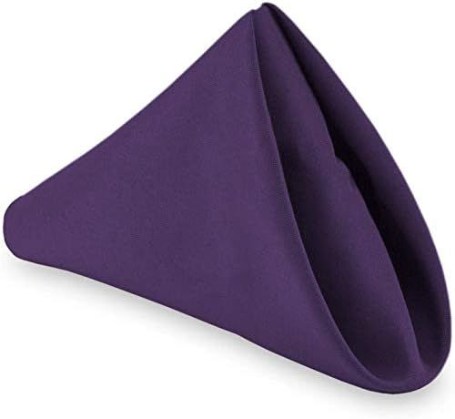 Amazon.com: PLOYMONO Purple Heavy Duty Cloth Napkins - 17 x 17 Inch Solid Washable Polyester Dinn... | Amazon (US)