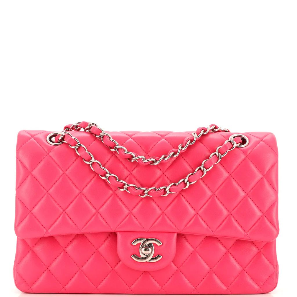 Chanel Classic Double Flap Bag Quilted Lambskin Medium Pink 2711961 | Rebag