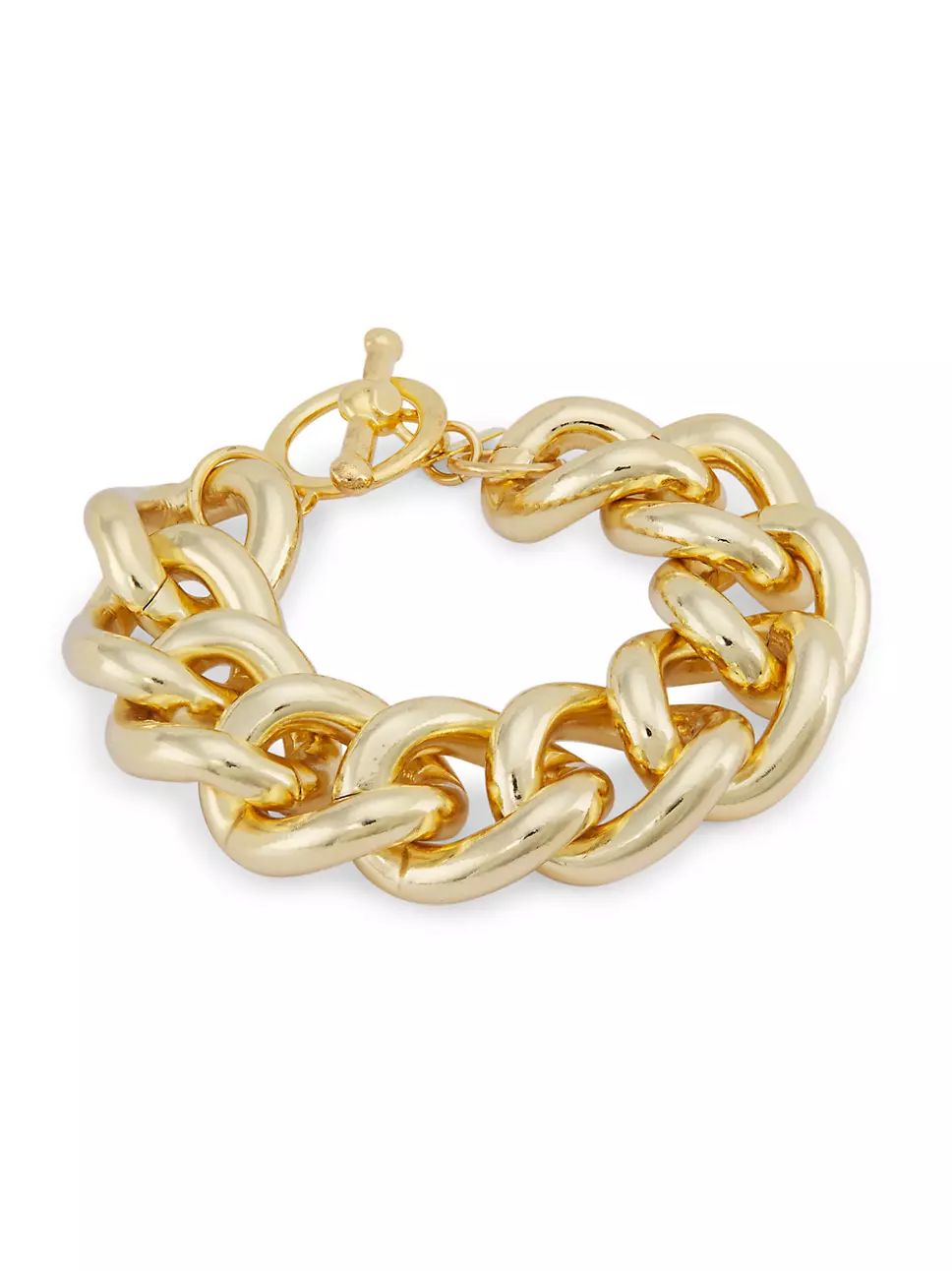 20K-Gold-Plated Chunky Curb-Chain Bracelet | Saks Fifth Avenue