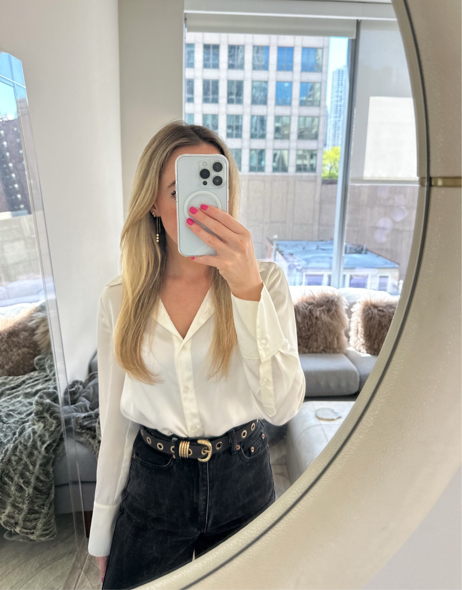 Chicago: Daily Outfit - workwear - Pop Up Event 

ootd style fashion, work outfit, Chicago outfit, Madewell belt, trendy belt, gold earrings, office outfit 

#LTKootd #LTKdayinmylife #LTKWorkwear