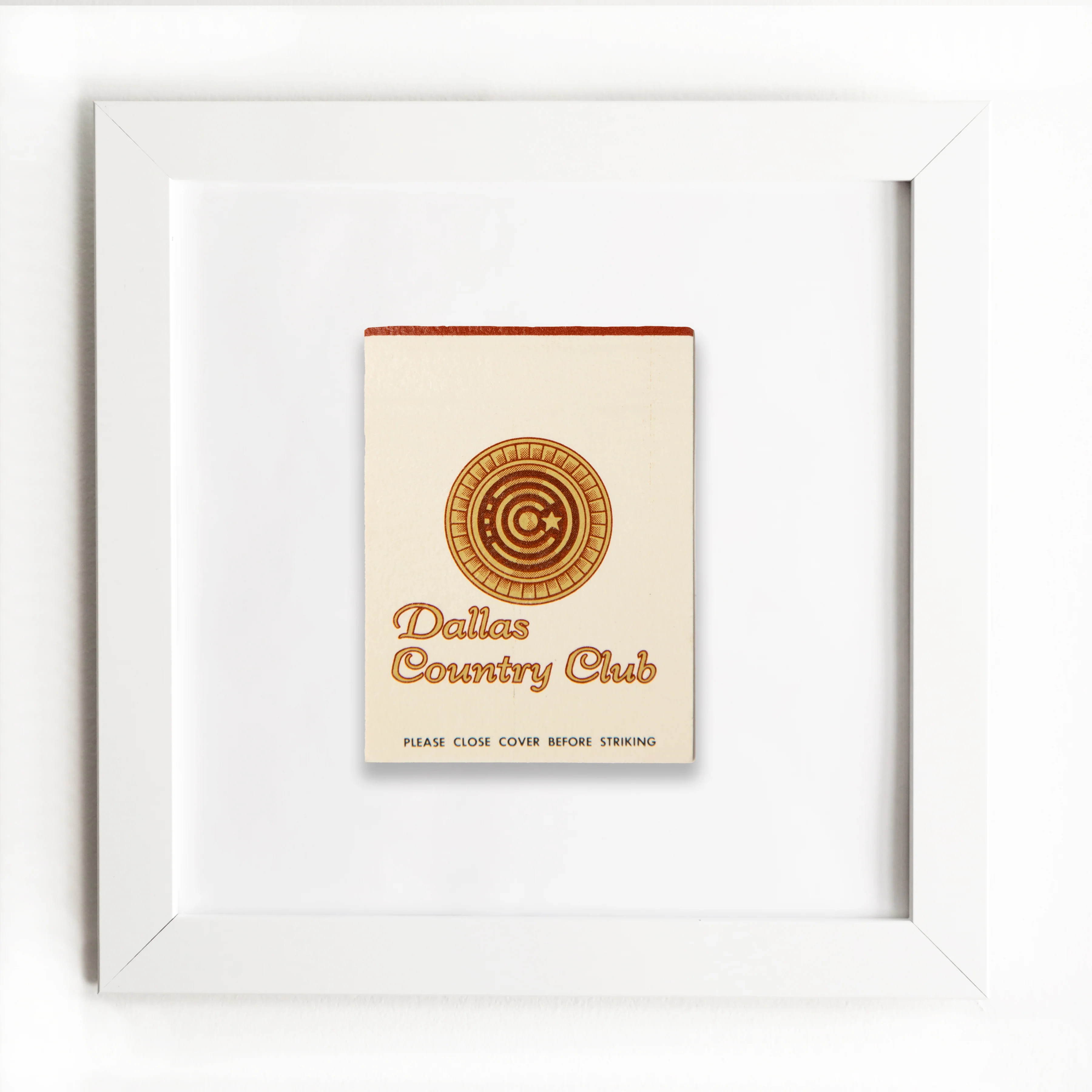 Dallas Country Club - Framed Print Matchbook - Golf Gift - Match South | Match South