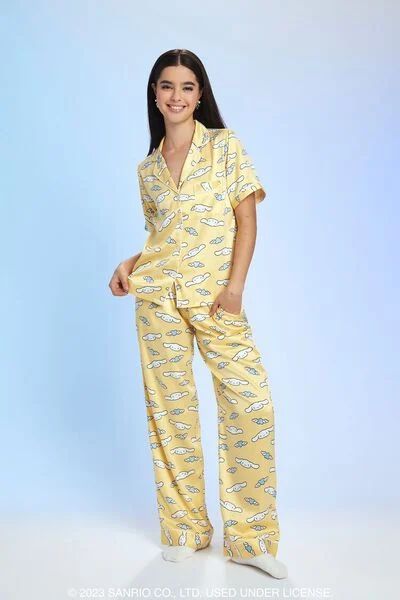 Cinnamoroll Print Shirt & Pants Pajama Set | Forever 21 | Forever 21 (US)