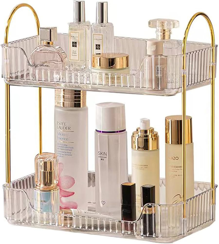 Bathroom Counter Organizer Countertop Storage, Cosmetics Skincare Shelf Organizer, Makeup Organiz... | Amazon (US)