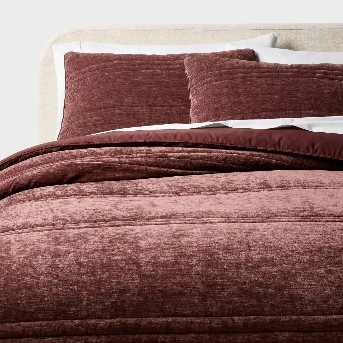 Full/Queen Chenille Comforter and Sham Set Berry - Threshold™ | Target