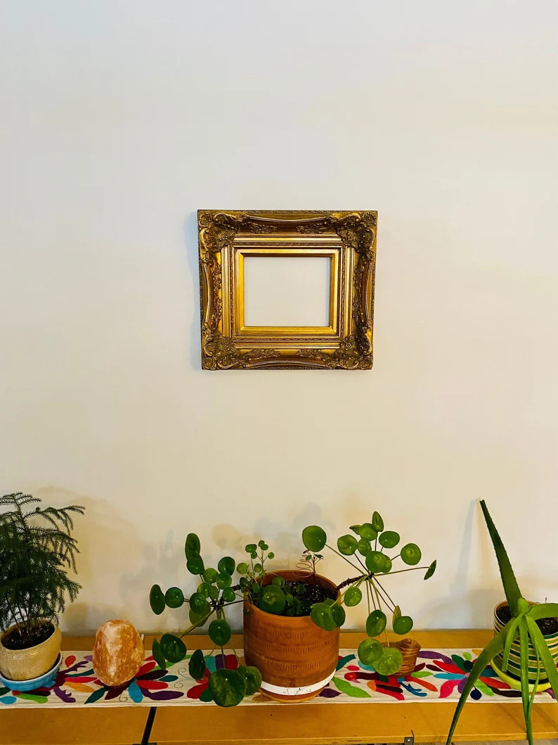 Vintage Ornate Gold Frame Wall Hanging Gold Frame - Etsy | Etsy (US)