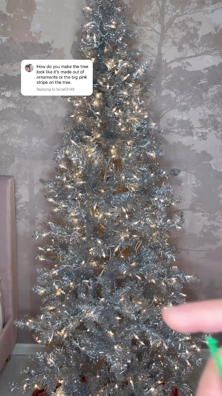 This is how I made the ornament garland for my daughter’s candy 🍭 land tree. I did sections and attached them to the tree creating this look. 

#LTKVideo #LTKHome #LTKStyleTip