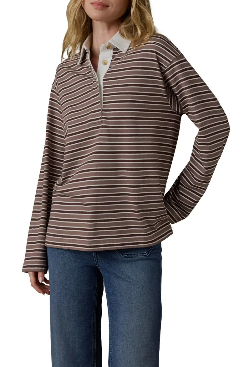 Stripe Cotton Jersey Rugby Shirt (Women) | Nordstrom | Nordstrom