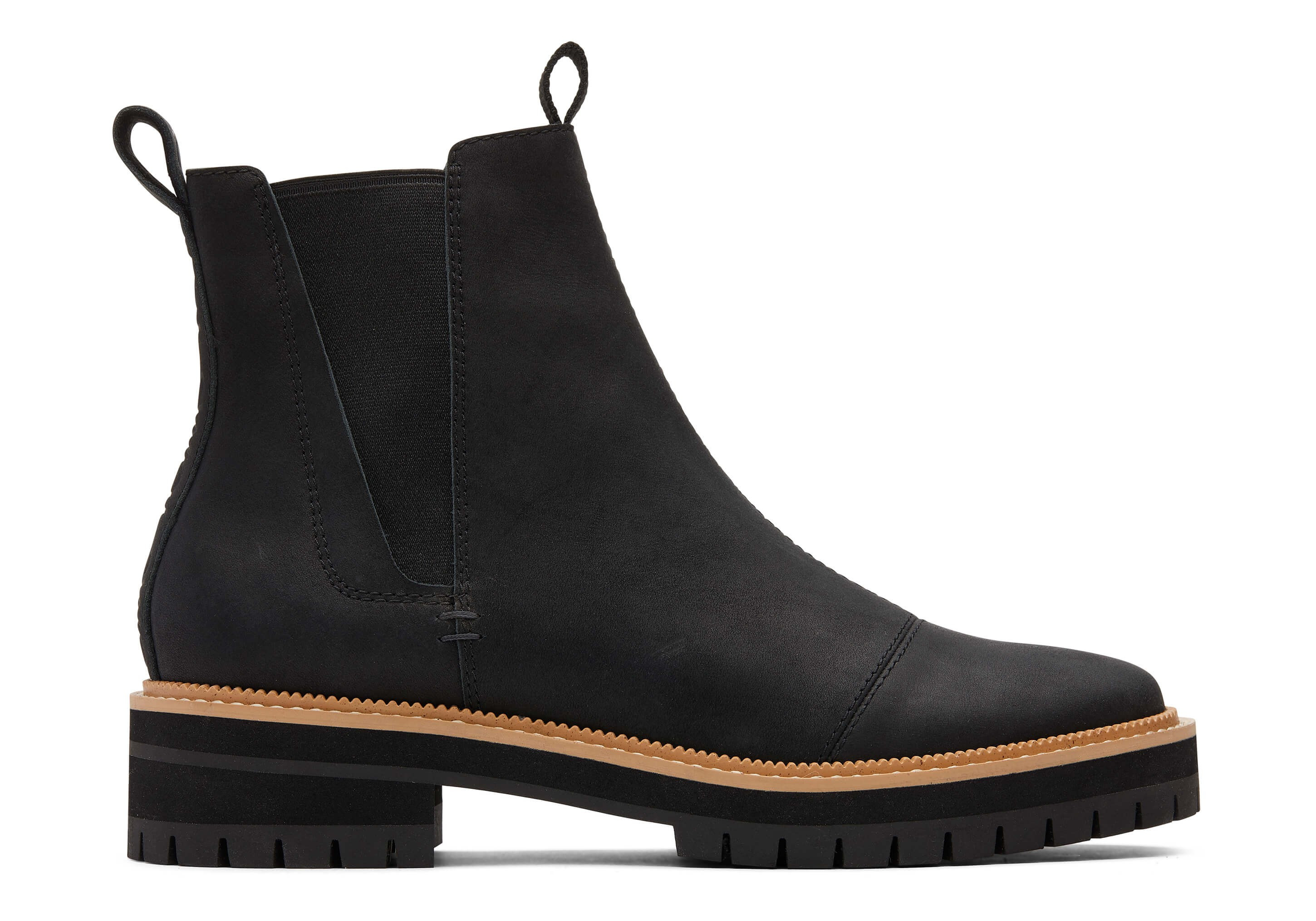 Dakota Boot Black Water Resistant Leather Ortholite | TOMS | TOMS (US)