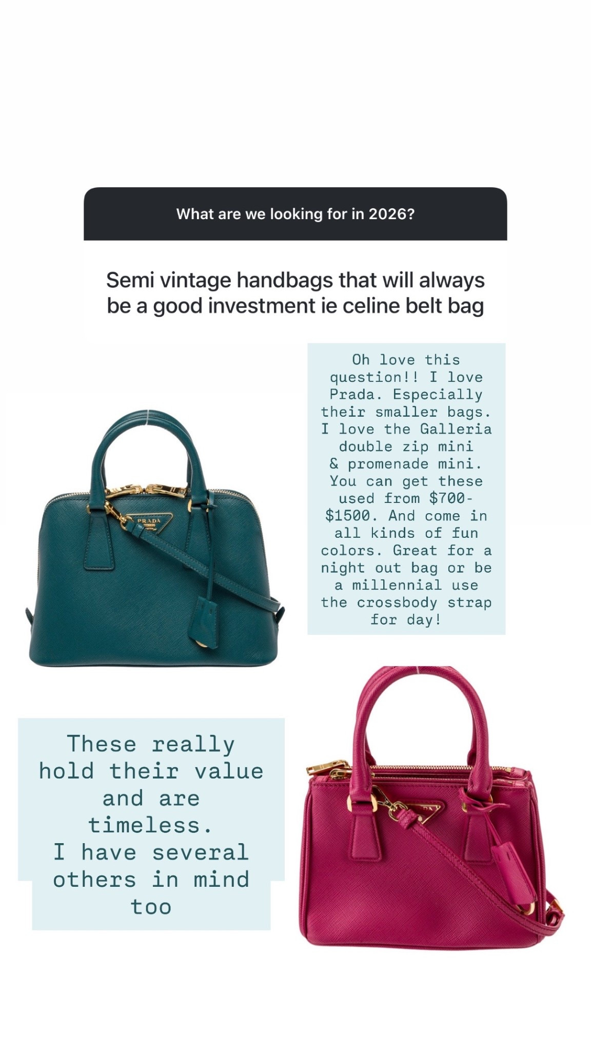 Classic used timeless bags!