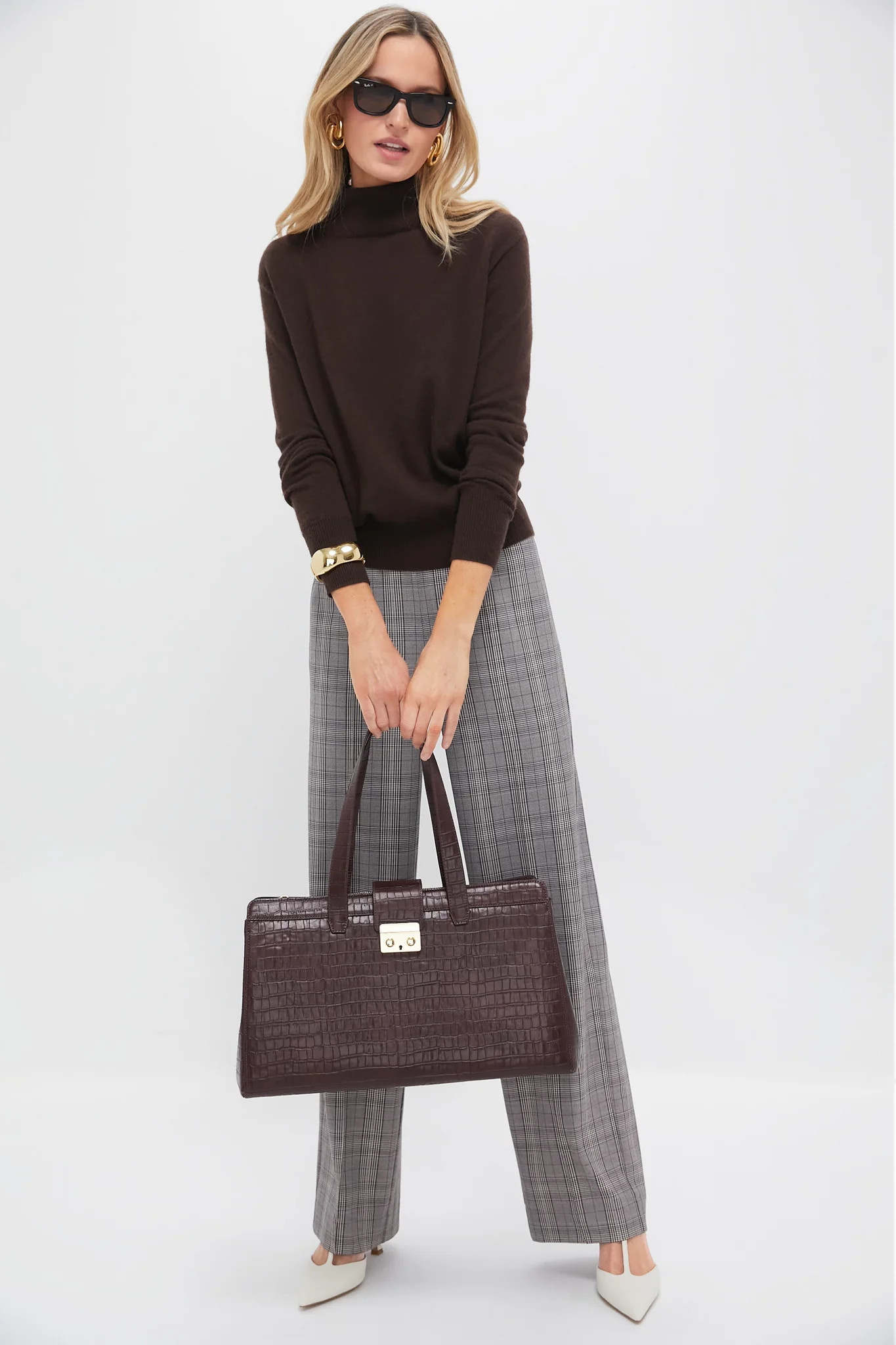 Brown Plaid Straight Leg Louis Pants | Tuckernuck (US)