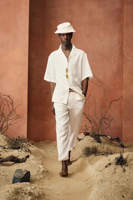 100% LINEN REGULAR FIT TROUSERS | Zara UK