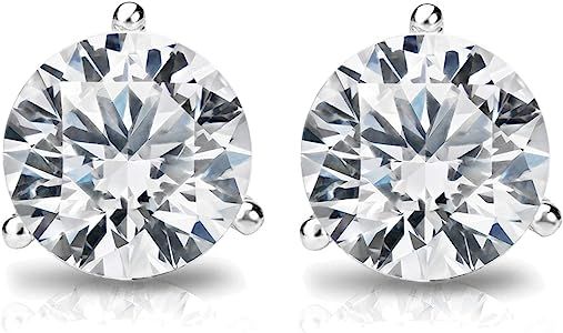 PAVOI 14K Gold Plated Sterling Silver Cubic Zirconia Stud Earrings for Women | Amazon (US)