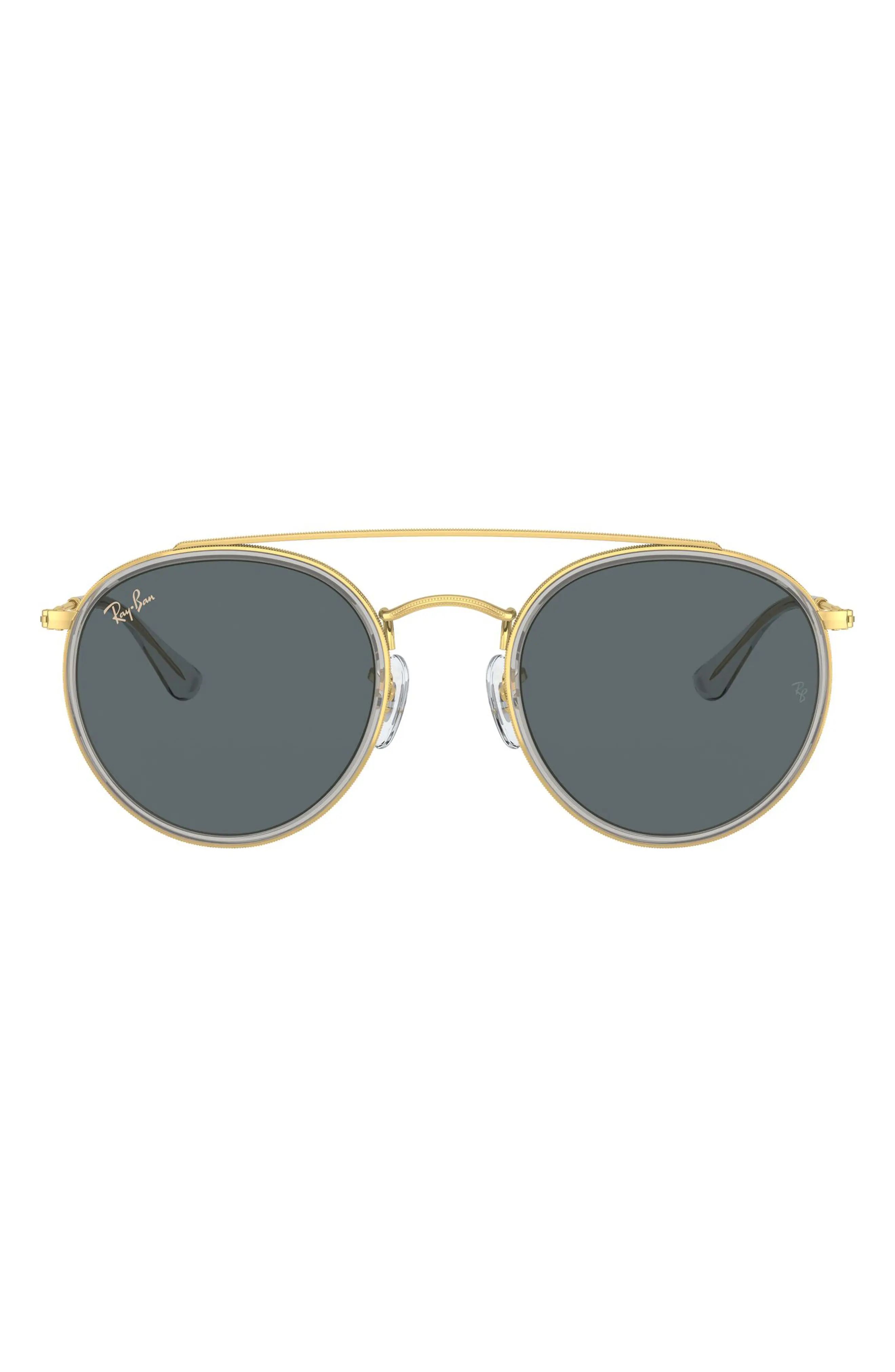 Ray-Ban 51mm Aviator Sunglasses in Gold/Blue at Nordstrom | Nordstrom