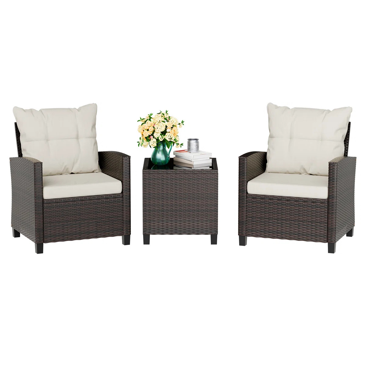 Arlayne 2-Person Outdoor Patio Seating Group with Cushions | Wayfair North America