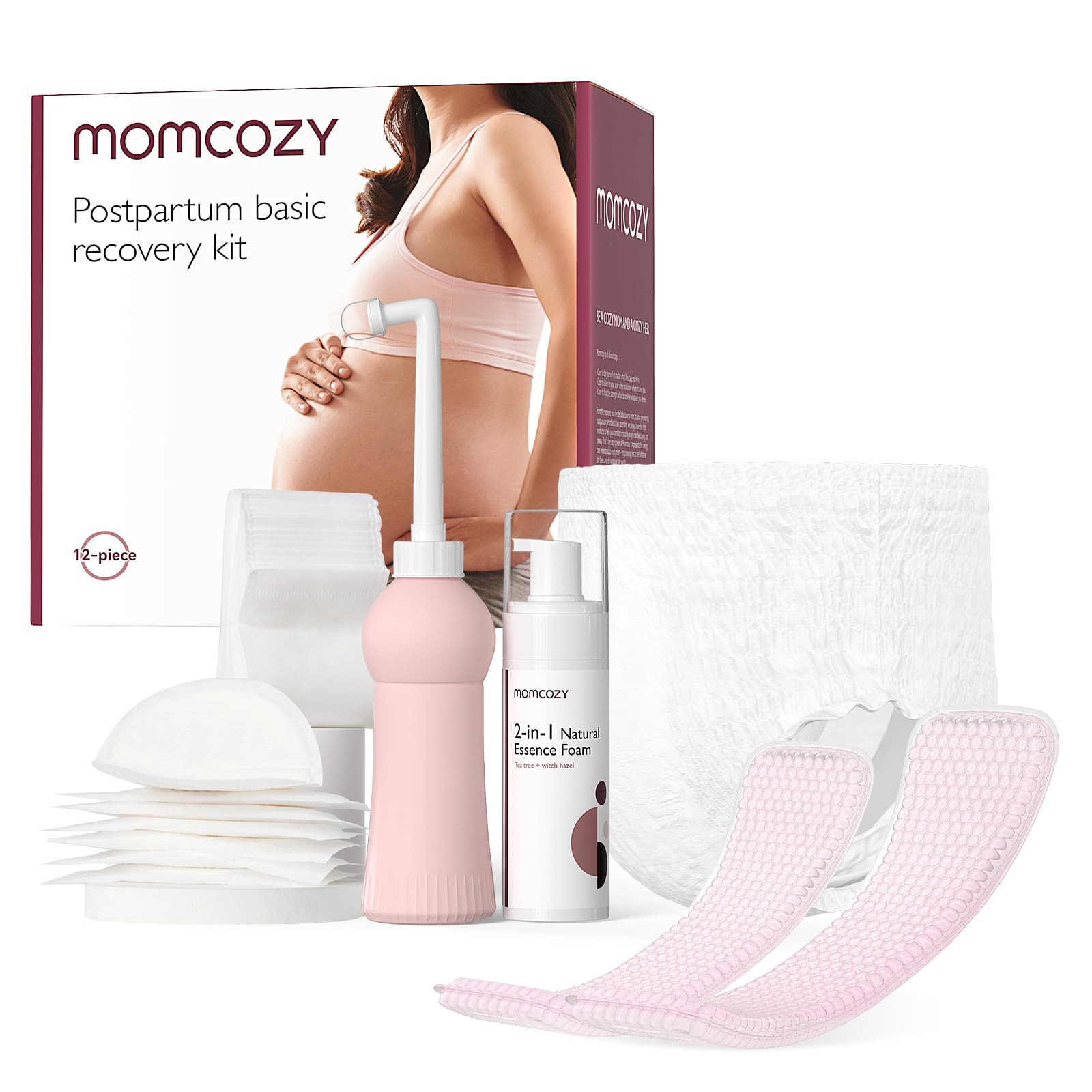 Momcozy Postpartum Recovery Essentials Kit, Labor Delivery Mom Care Kit, Self-Absorbent Disposabl... | Amazon (US)
