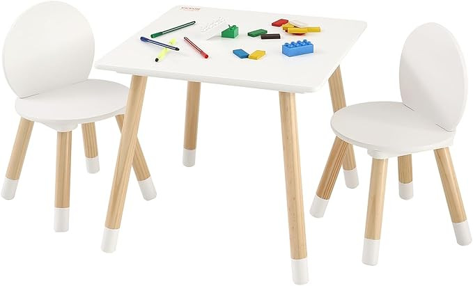 VEVOR Kids Table and Chairs, Toddler Table and Chair Set, Children Wooden Multi-Activity Table fo... | Amazon (US)