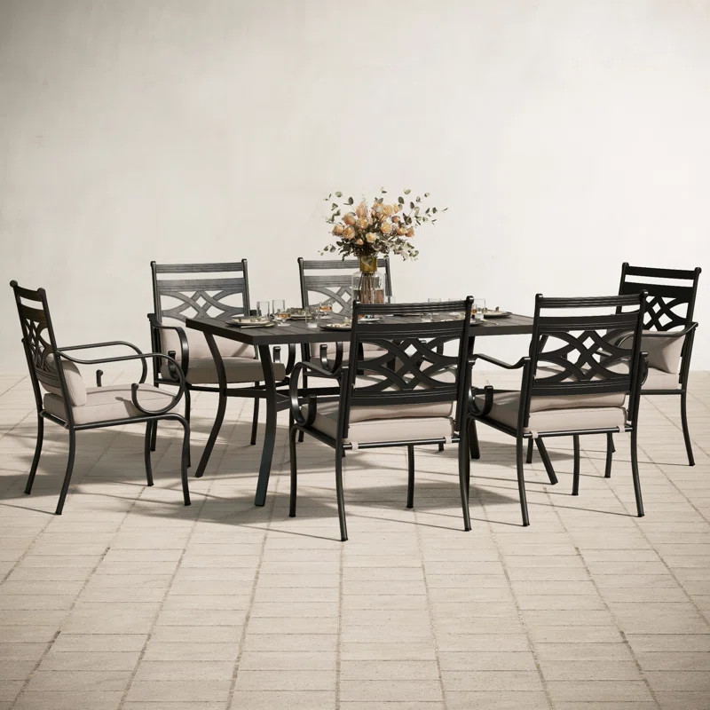 Aivo 6 - Person Square Outdoor Dining Set | Wayfair North America