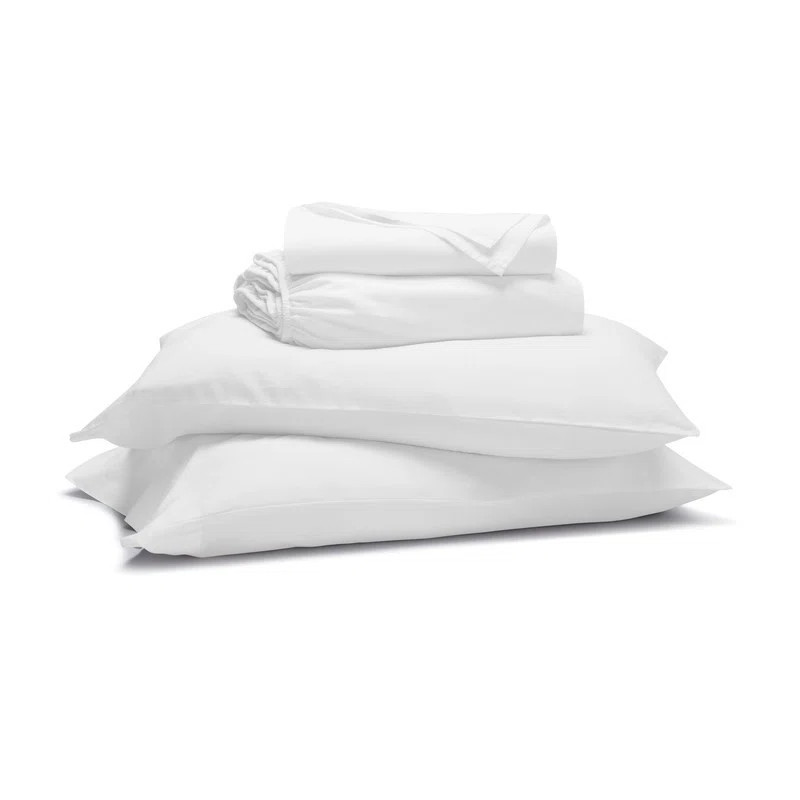Carmen 100% Cotton Vintage Wash Boho Solid Deep Pocket Lightweight Percale Sheet Set | Wayfair North America