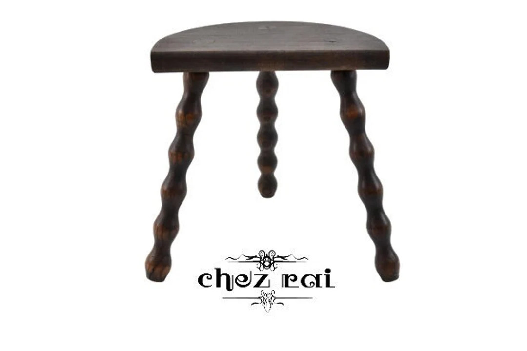 Vintage French 12 Wooden Small Bobbin D Stool Tabouret - Etsy | Etsy (US)