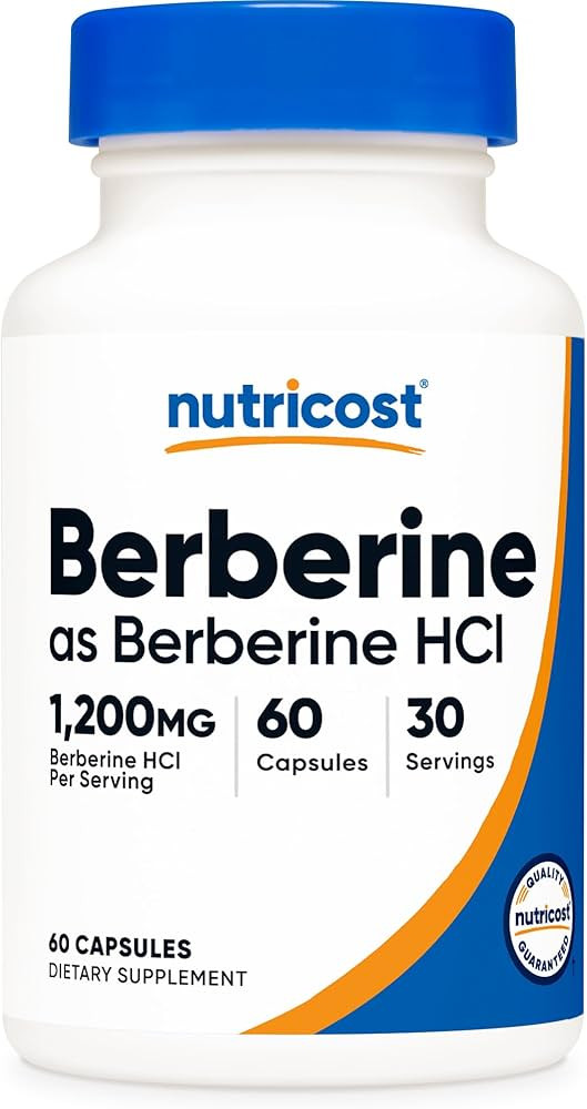 Nutricost Berberine HCl 1200mg , 60 Vegetarian Capsules - Gluten Free & Non-GMO | Amazon (US)
