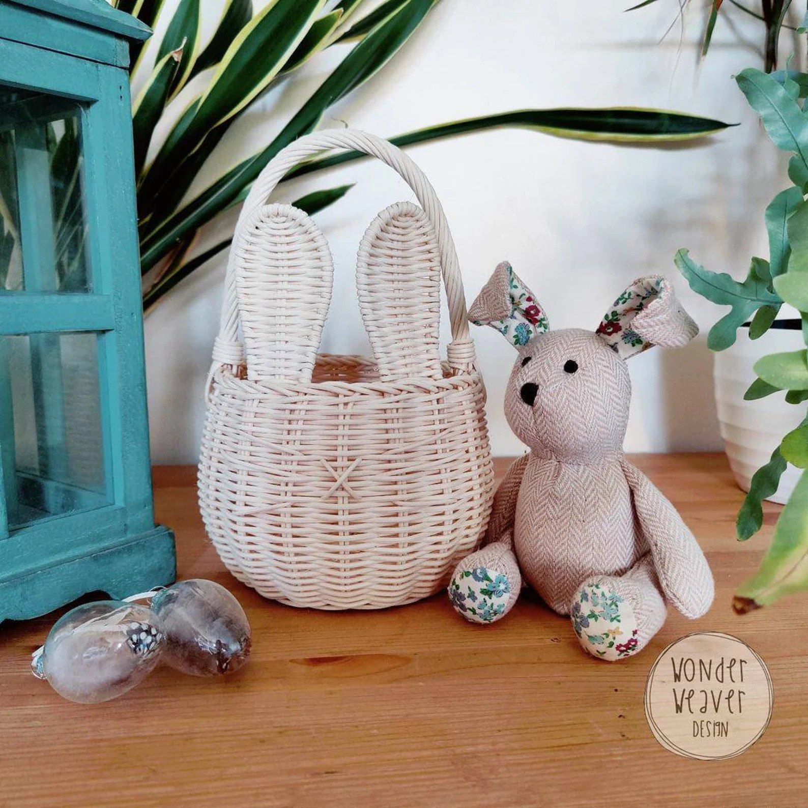Rattan Bunny Basket for Easter - Limited Edition | Rabbit Basket | Egg Hunt | WonderWeaver Design... | Etsy (US)
