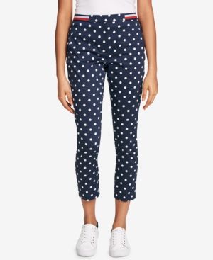 Tommy Hilfiger Dot-Print Elastic-Waist Pants, Created for Macy's | Macys (US)
