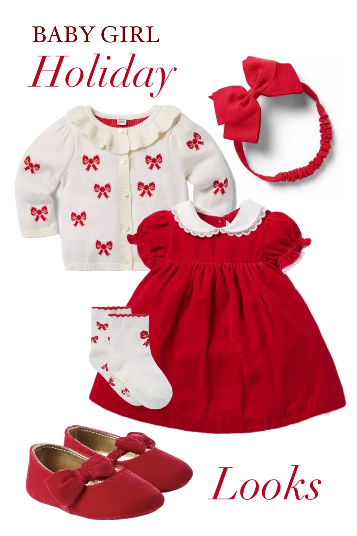 SHOP BELOW ⬇️🎄The most beautiful and classic baby girl holiday and Christmas outfit featuring a velour red collared dress, a collared red bow sweater, and the cutest matching red bow socks! ❤️

#LTKBaby #LTKBump #LTKKids