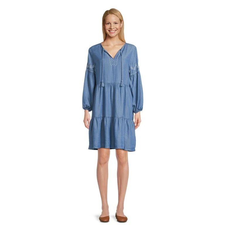 beachlunchlounge Women's Tiered Dress with Tassels | Walmart (US)
